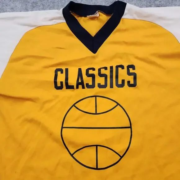 Vintage 70s‎ Harvard Classics T Shirt Mens Large College Basketball Russell USA